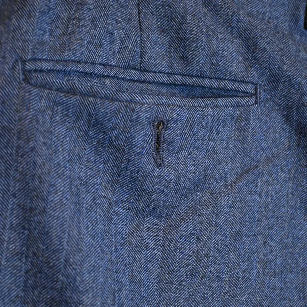 Paul Fredrick Men's 37 (36x29 actual) 100% Wool Classic Fit Pleated Trousers